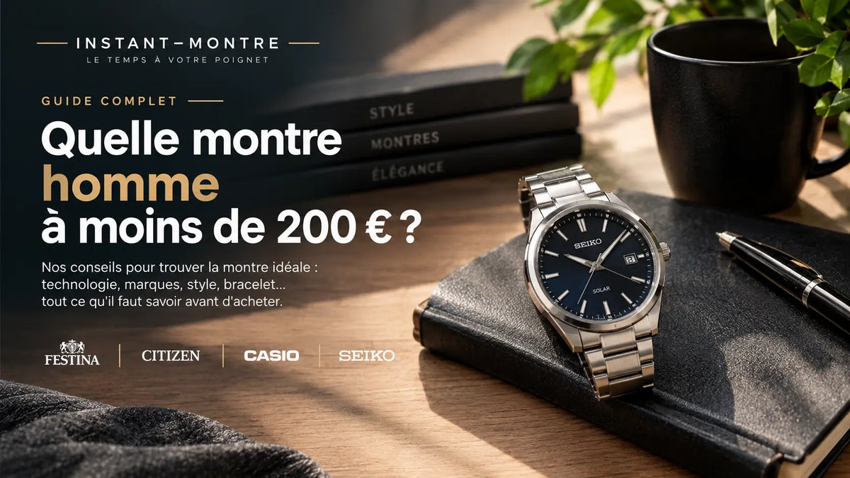 Quelle montre homme choisir à moins de 200 € ?